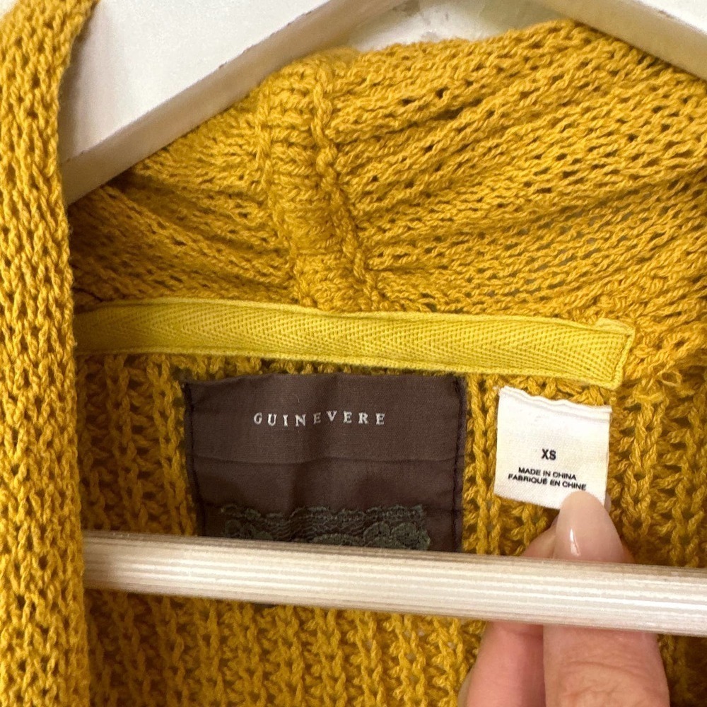 Anthropologie Guinevere Knit Linen blend Cardigan Size XS - Picture 8 of 13